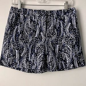 White House Black Market Blue Feather Shorts Size 4 Cotton/Spandex NWOT